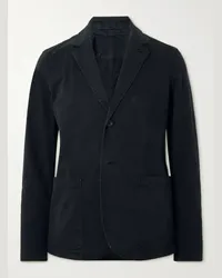 MR P. Blazer in twill di misto cotone tinto in capo Nero