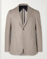 Incotex Blazer slim-fit in misto lana vergine Neutri