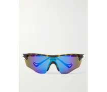 Occhiali da sole in policarbonato tartarugato con montatura D-frame Junya Racer