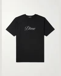 Dime T-shirt in jersey di cotone con logo Icy Nero