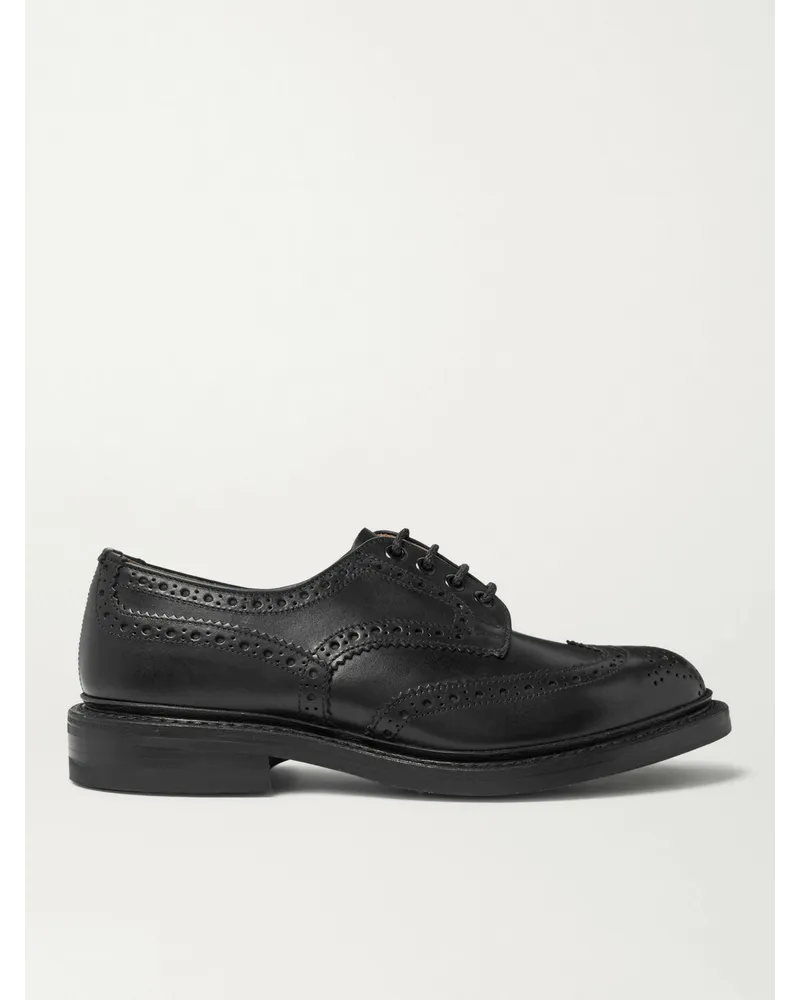 Tricker's Brogue a coda di rondine in pelle Bourton Nero