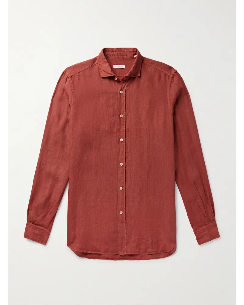 Boglioli Camicia in lino Rosso