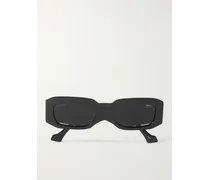 Gucci Occhiali da sole in acetato con montatura rettangolare Nero