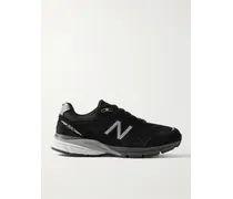 New Balance Sneakers in mesh e camoscio 990v4 Nero