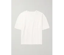 T-shirt oversize in jersey di misto cotone e lino