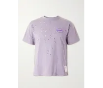 T-shirt in jersey di cotone biologico MothTech™ effetto consumato con logo