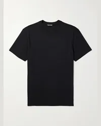 Tom Ford T-shirt slim-fit in misto lyocell e cotone Nero