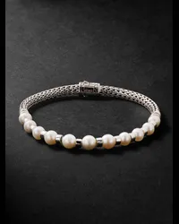 John Hardy Bracciale in argento sterling con perle Argento