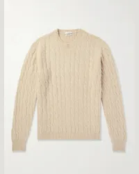 Boglioli Pullover in misto lana e cashmere a trecce Neutri