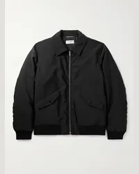 Saint Laurent Bomber in twill imbottito Nero