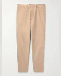 Tom Ford Pantaloni a gamba dritta in fustagno di misto cotone Neutri