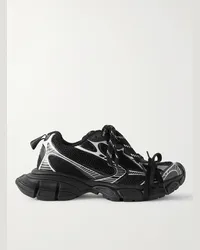 Balenciaga Sneakers in gomma e mesh effetto invecchiato 3XL Nero