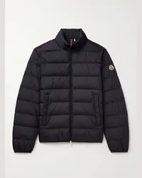 Moncler Piumino trapuntato in shell con logo applicato Baudinet Blu