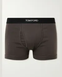 Tom Ford Boxer in cotone stretch Marrone