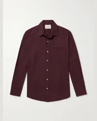 Portuguese Flannel Camicia in flanella di cotone Teca Rosso