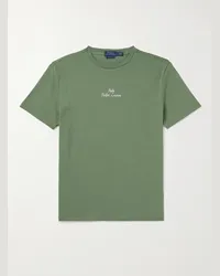 Ralph Lauren T-shirt in jersey di cotone con logo ricamato Verde