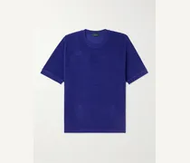 Incotex T-shirt in spugna di cotone Blu