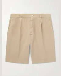 Brunello Cucinelli Shorts in twill di cotone Neutri