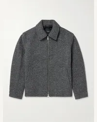 Theory Blouson in misto lana bouclé Milo Grigio