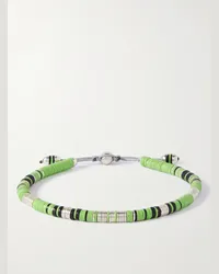 M. Cohen Bracciale in cordoncino con argento sterling e vinile Rizon Verde