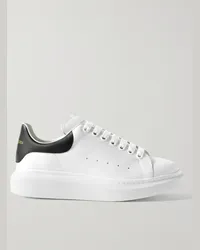 Alexander McQueen Sneakers in pelle con suola spessa Bianco