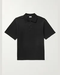 Burberry Polo in cotone piqué Nero