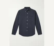 Camicia slim-fit in cotone seersucker con collo button-down Atlantico