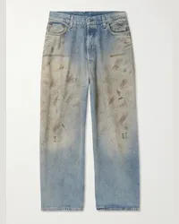 Acne Studios Jeans a gamba dritta effetto consumato Blu