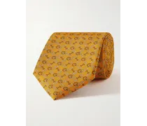 Cravatta in twill di seta stampato Morsie, 7 cm