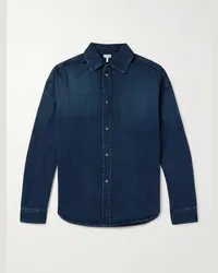 Loewe Camicia cut-out in denim Blu