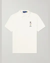 Ralph Lauren Polo in cotone piqué con logo ricamato Bianco