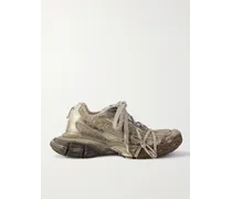 Sneakers in gomma e mesh effetto consumato 3XL