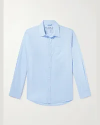 Mfpen Camicia in cotone a righe Distant Blu