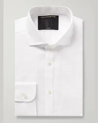 Favourbrook Camicia in lino con collo alla francese Bridford Bianco