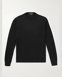 Tom Ford Pullover in cotone Sea Island Nero