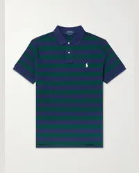 Ralph Lauren Polo in cotone piqué con righe Blu