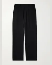 Balenciaga Pantaloni a gamba dritta in popeline di lyocell Nero