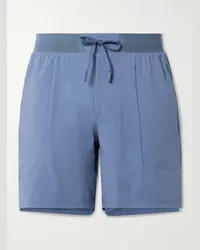 LULULEMON Shorts a gamba dritta in shell riciclato stretch con coulisse License to Train 7 Blu