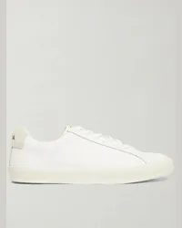 VEJA Esplar Suede-Trimmed Leather Sneakers Bianco