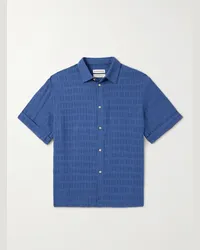 A Kind Of Guise Camicia in cotone jacquard Elio Blu