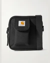 Carhartt WIP Borsa a tracolla piccola in tela riciclata con logo applicato Essentials Nero