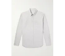 Camicia in flanella di cotone pied-de-poule con collo button-down Ivy