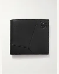 Loewe Portafoglio in pelle con logo goffrato Puzzle Nero