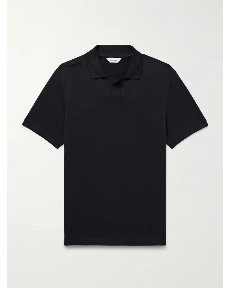 Club Monaco Polo in misto cotone piqué Johnny Blu