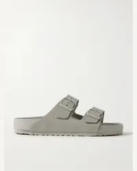 Birkenstock Sandali in pelle pieno fiore Arizona Exquisite Grigio