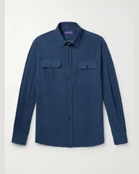 Ralph Lauren Camicia in velluto a coste di cotone Blu