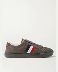 Moncler Sneakers in camoscio e pelle New Monaco Marrone