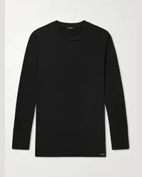 Tom Ford Maglia in misto modal e cotone stretch Nero