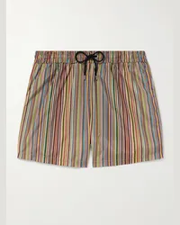 Paul Smith Shorts da mare corti slim-fit a righe Multicolore