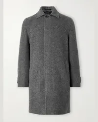 Brioni Cappotto in misto lana a quadri Grigio